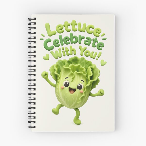 Item preview, Cute Lettuce (Let Us) Celebrate With You | Kawaii 3D Happy Birthday Art designed and sold by Moons Studio.