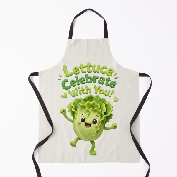 Item preview, Cute Lettuce (Let Us) Celebrate With You | Kawaii 3D Happy Birthday Art designed and sold by Moons Studio.