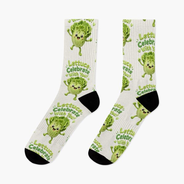 Item preview, Cute Lettuce (Let Us) Celebrate With You | Kawaii 3D Happy Birthday Art designed and sold by Moons Studio.