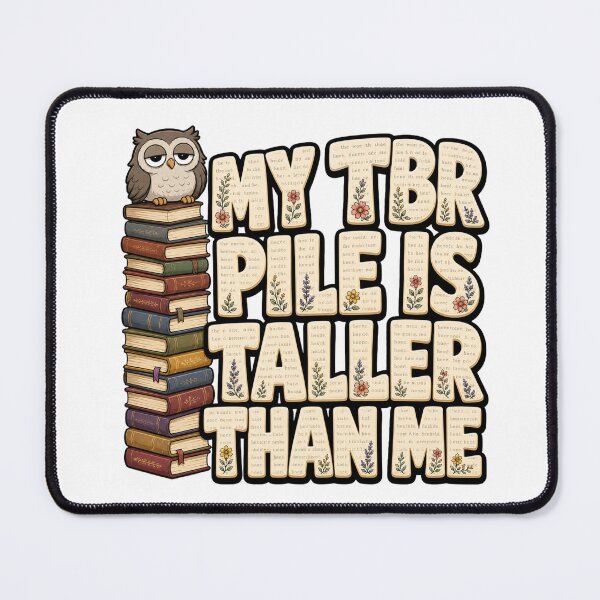 Item preview, Funny Book Owl Sticker | My TBR Pile Is Taller Than Me | Bookworm Gift designed and sold by Gremlin Hours.