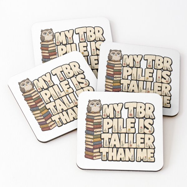 Item preview, Funny Book Owl Sticker | My TBR Pile Is Taller Than Me | Bookworm Gift designed and sold by Gremlin Hours.