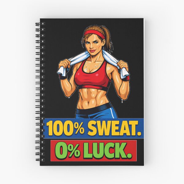 Item preview, 100 Percent Sweat 0 Percent Luck Motivational Gym Girl designed and sold by DeliaDesignsCo.
