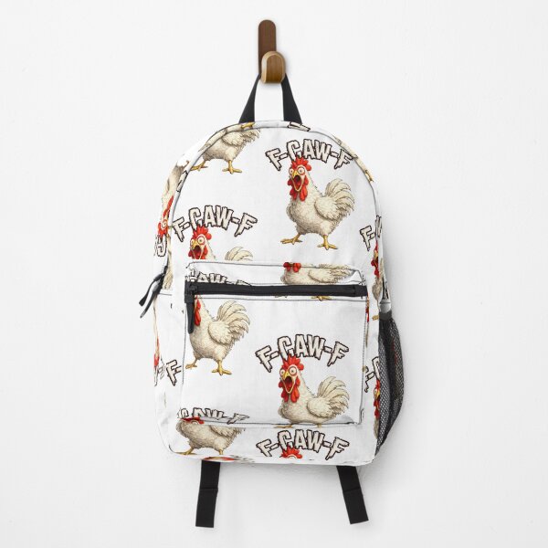 Item preview, F-CAW-F Screaming Chicken Funny Parody | Angry White Rooster Cartoon designed and sold by PolitiSized.