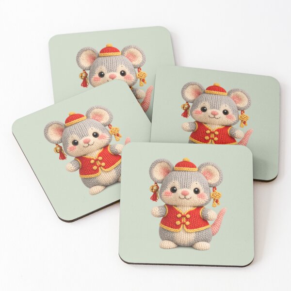 Item preview, Cute Knitted Year Of The Rat | Kawaii 3D Chinese New Year Zodiac Knit Art designed and sold by Moons Studio.