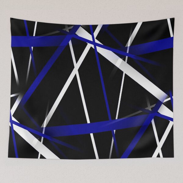 Item preview, Urban Geometry Black White Royal-Blue designed and sold by taiche.