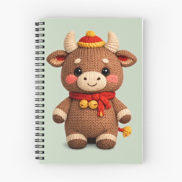 Item preview, Cute Knitted Year Of The Ox | Kawaii 3D Chinese New Year Zodiac Knit Art designed and sold by Moons Studio.
