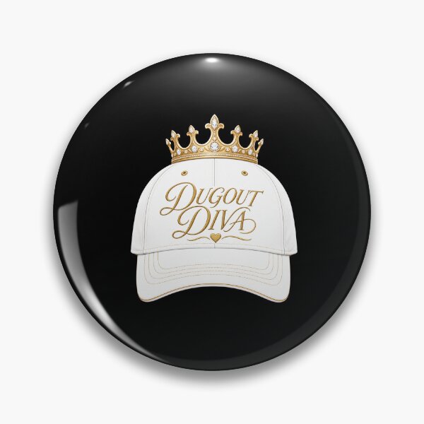 Item preview, Baseball Dugout Diva Baseball Cap Crown T-Shirt Design designed and sold by Uglyandcute.