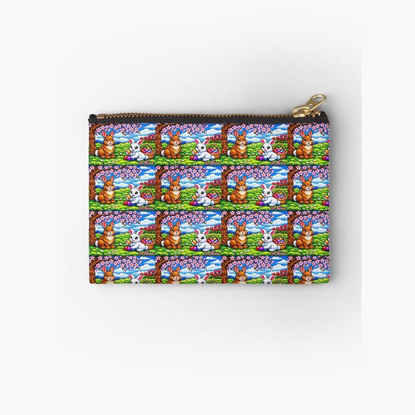 Item preview, Cherry Blossom Bunny Picnic – Glossy Digital Spring Scene designed and sold by The Art Queen Of Michigan .