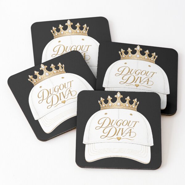 Item preview, Baseball Dugout Diva Baseball Cap Crown T-Shirt Design designed and sold by Uglyandcute.