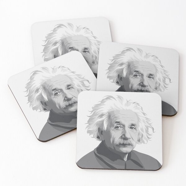 Item preview, Albert Einstein Portrait Monochrome Illustration designed and sold by Owcomm.