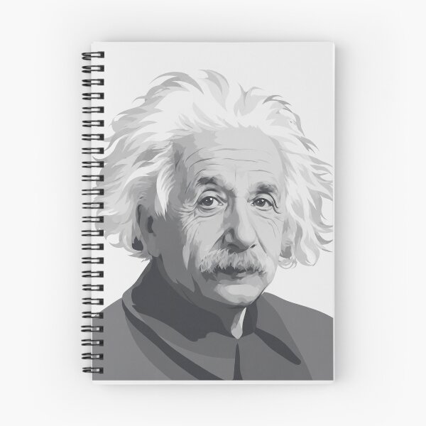 Item preview, Albert Einstein Portrait Monochrome Illustration designed and sold by Owcomm.