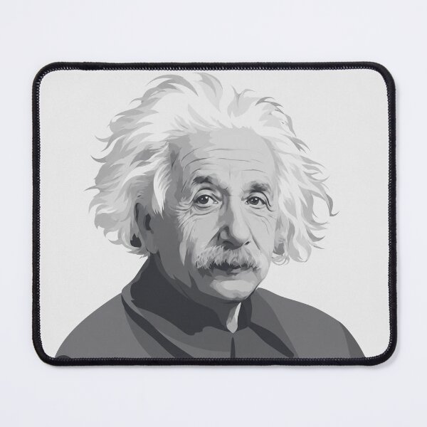 Item preview, Albert Einstein Portrait Monochrome Illustration designed and sold by Owcomm.