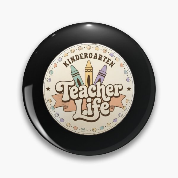 Item preview, Retro Groovy Kindergarten Teacher Life Wavy Font Crayons T Shirts designed and sold by FestivityFinds.