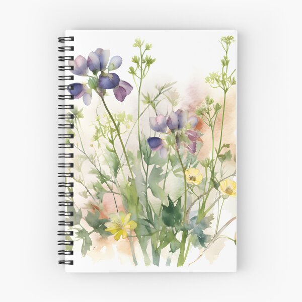 Item preview, Purple Lupines and Yellow Wildflowers Watercolor designed and sold by VibeShift Studio.