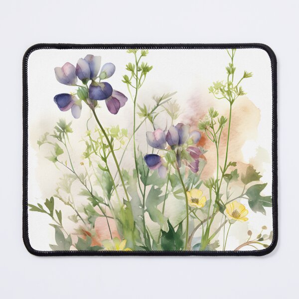 Item preview, Purple Lupines and Yellow Wildflowers Watercolor designed and sold by VibeShift Studio.