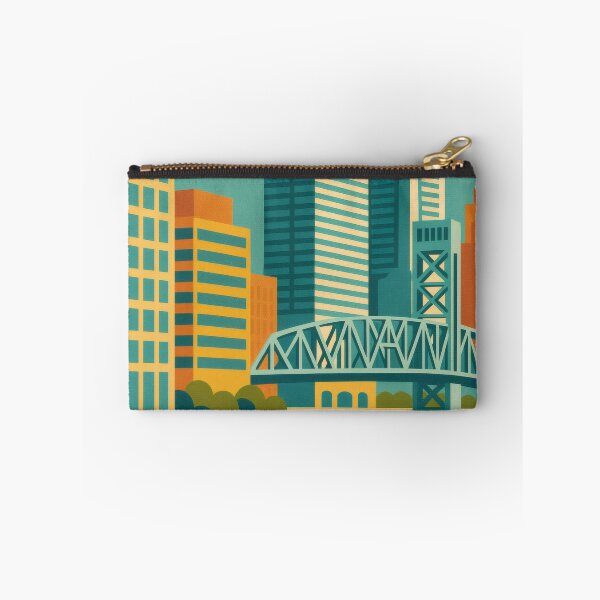 Item preview, Retro Pop Art Poster Illustration of Jacksonville | Bold River City Print with St. Johns River, Main Street Bridge & Coastal Skyline | Vintage Florida Travel Wall Art Decor designed and sold by PaintedPixels01.