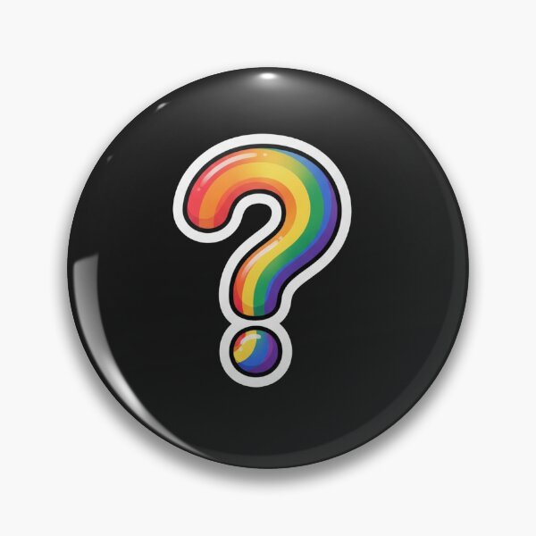 Item preview, Colorful Glossy Pride Rainbow Question Mark designed and sold by Owcomm.