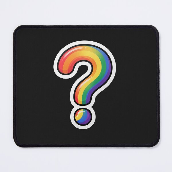 Item preview, Colorful Glossy Pride Rainbow Question Mark designed and sold by Owcomm.