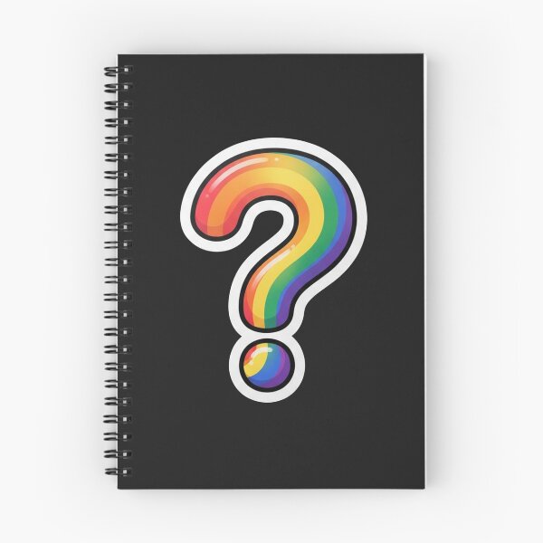 Item preview, Colorful Glossy Pride Rainbow Question Mark designed and sold by Owcomm.