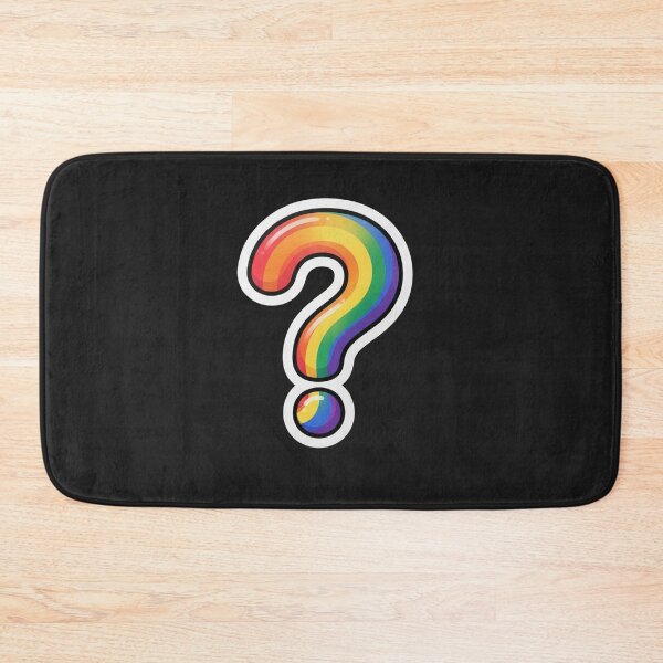 Item preview, Colorful Glossy Pride Rainbow Question Mark designed and sold by Owcomm.
