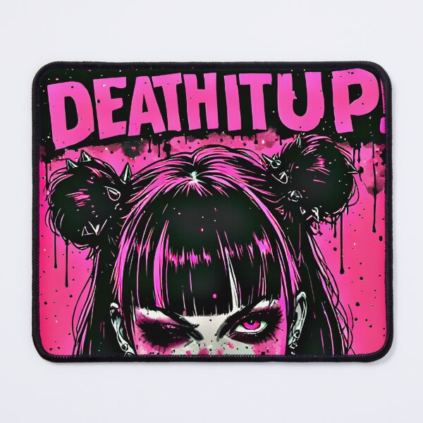 Item preview, Death It Up Punk Sinister Pink Splatter Goth Girl designed and sold by Neer arts.