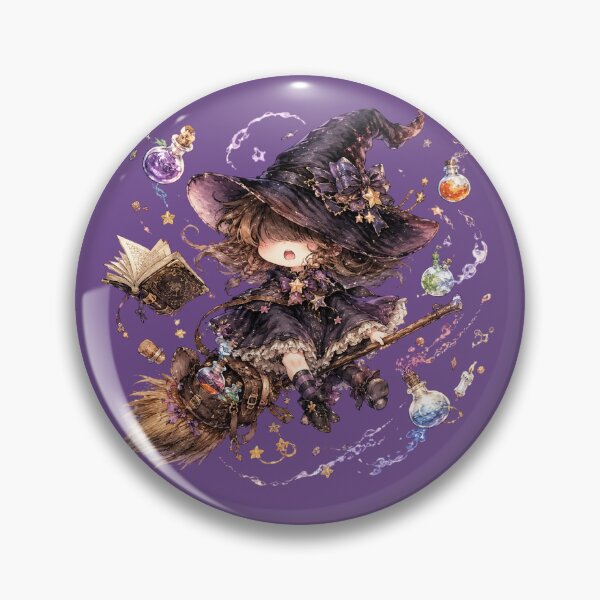 Item preview, Kawaii Baby Witch Illustration – Cute Chaotic Witch in Training Art designed and sold by MagicMakerPh.