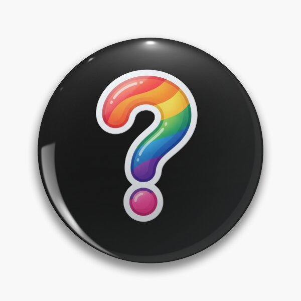 Item preview, Glossy Rainbow Question Mark Pride Symbol designed and sold by Owcomm.