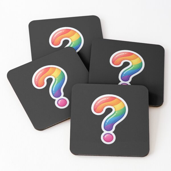Item preview, Glossy Rainbow Question Mark Pride Symbol designed and sold by Owcomm.