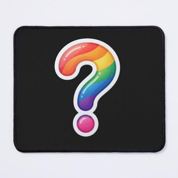 Item preview, Glossy Rainbow Question Mark Pride Symbol designed and sold by Owcomm.