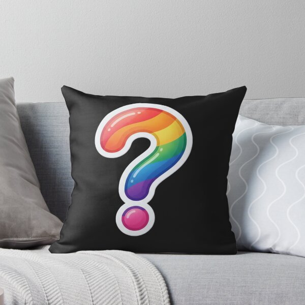 Item preview, Glossy Rainbow Question Mark Pride Symbol designed and sold by Owcomm.