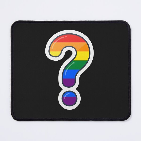 Item preview, Colorful Rainbow Pride Question Mark Symbol designed and sold by Owcomm.