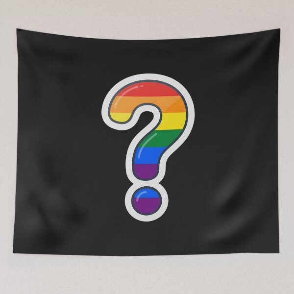 Item preview, Colorful Rainbow Pride Question Mark Symbol designed and sold by Owcomm.