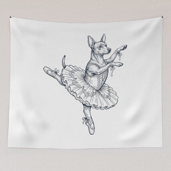 Item preview, Vintage Miniature Pinscher Ballet Dancer Ballerina Dog Lover designed and sold by dian-rody-crest.
