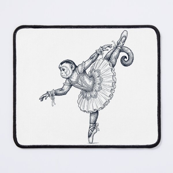 Item preview, Vintage Monkey Ballet Dancer Ballerina Animal Lover designed and sold by dian-rody-crest.