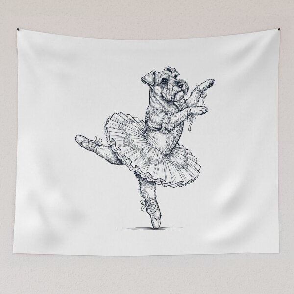 Item preview, Vintage Miniature Schnauzer Ballet Dancer Ballerina Dog Lover designed and sold by dian-rody-crest.