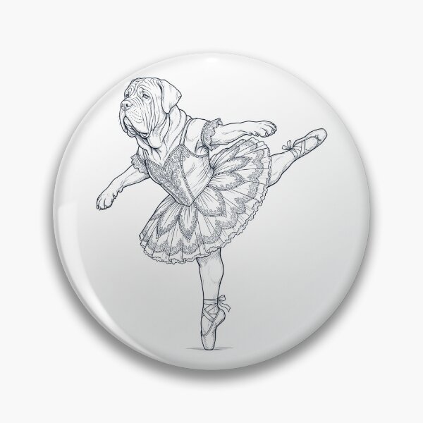 Item preview, Vintage Neapolitan Mastiff Ballet Dancer Ballerina Dog Lover designed and sold by dian-rody-crest.
