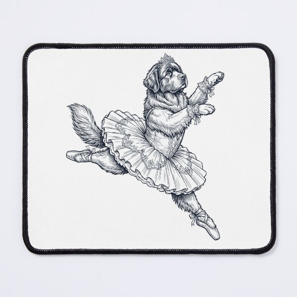 Item preview, Vintage Newfoundland Ballet Dancer Ballerina Dog Lover designed and sold by dian-rody-crest.