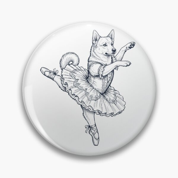 Item preview, Vintage Norwegian Buhund Ballet Dancer Ballerina Dog Lover designed and sold by dian-rody-crest.