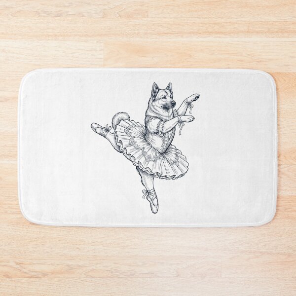 Item preview, Vintage Norwegian Elkhound Ballet Dancer Ballerina Dog Lover designed and sold by dian-rody-crest.
