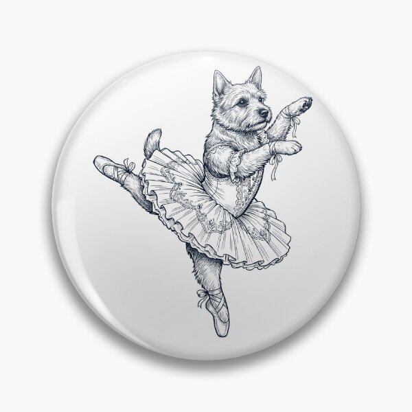 Item preview, Vintage Norwich Terrier Ballet Dancer Ballerina Dog Lover designed and sold by dian-rody-crest.
