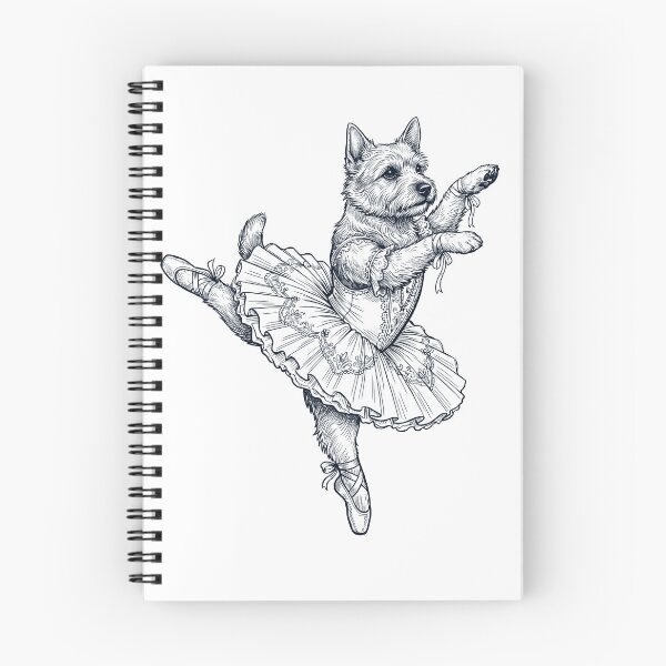 Item preview, Vintage Norwich Terrier Ballet Dancer Ballerina Dog Lover designed and sold by dian-rody-crest.