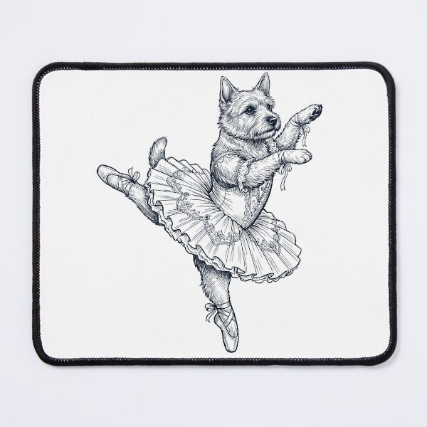 Item preview, Vintage Norwich Terrier Ballet Dancer Ballerina Dog Lover designed and sold by dian-rody-crest.