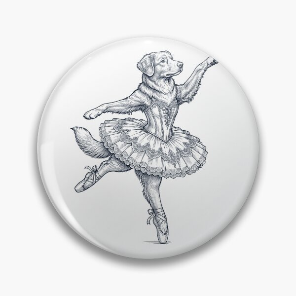Item preview, Vintage Nova Scotia Duck Tolling Retriever Ballet Dancer Ballerina Dog Lover designed and sold by dian-rody-crest.