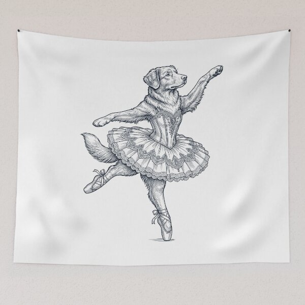 Item preview, Vintage Nova Scotia Duck Tolling Retriever Ballet Dancer Ballerina Dog Lover designed and sold by dian-rody-crest.