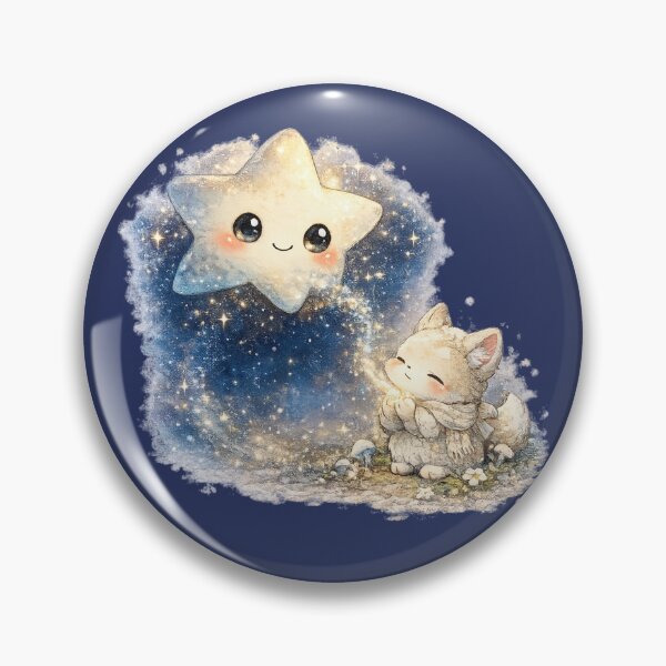 Item preview, Kawaii Star Spirit Illustration – Cute Wish-Granting Star Character Art designed and sold by MagicMakerPh.