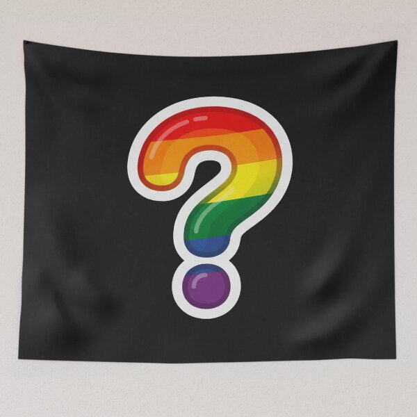Item preview, Rainbow Pride Question Mark Symbol designed and sold by Owcomm.