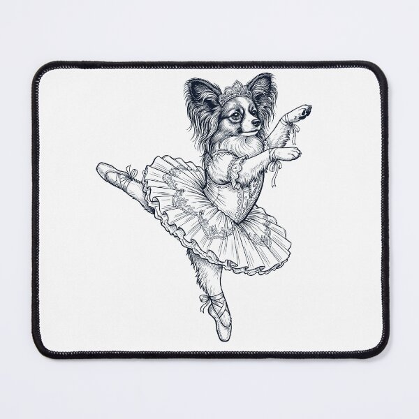 Item preview, Vintage Papillon Ballet Dancer Ballerina Dog Lover designed and sold by dian-rody-crest.