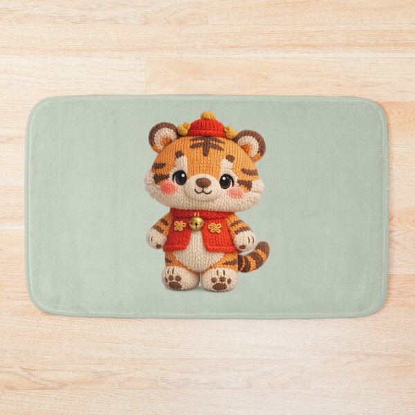 Item preview, Cute Knitted Year Of The Tiger | Kawaii 3D Chinese New Year Zodiac Knit Art designed and sold by Moons Studio.