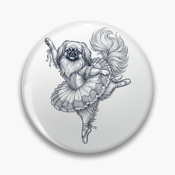 Item preview, Vintage Pekingese Ballet Dancer Ballerina Dog Lover designed and sold by dian-rody-crest.