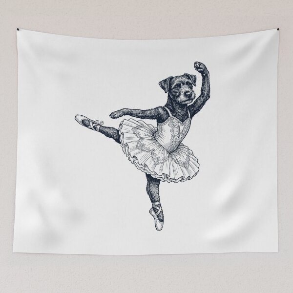 Item preview, Vintage Patterdale Terrier Ballet Dancer Ballerina Dog Lover designed and sold by dian-rody-crest.